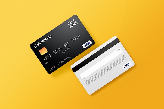 Plastic credit card mockup