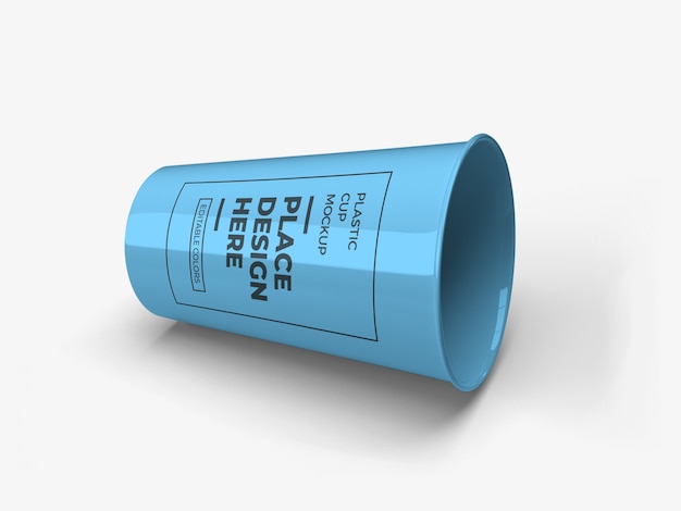 Plastic Cup Packaging Mockup Design