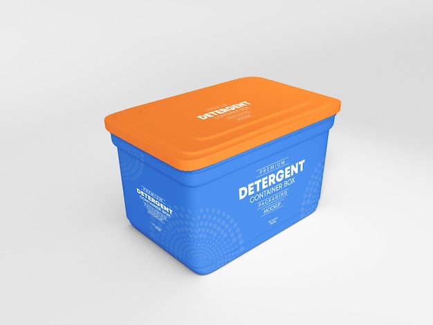 Plastic Detergent Container Box Mockup