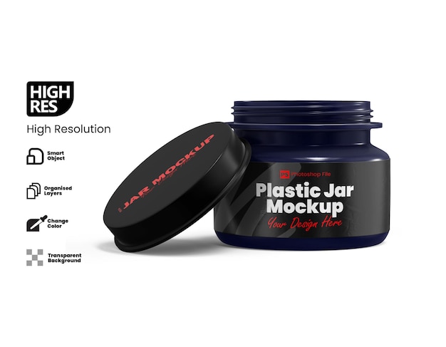 Plastic Jar Mockup