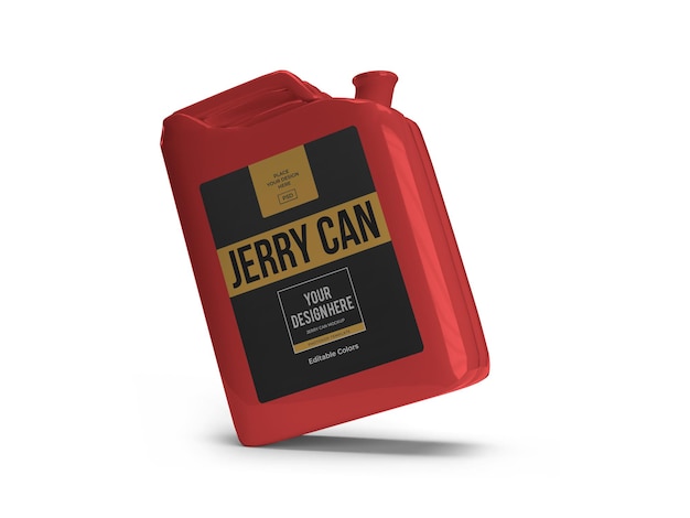 Plastic Jerry Can Mockup Template Isolated