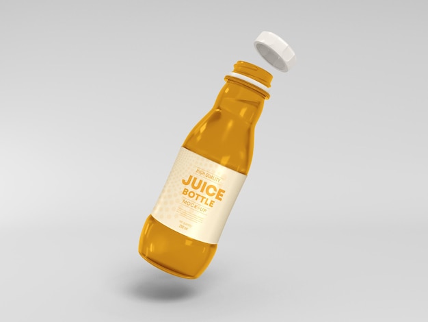 Plastic Juice Bottle Mockup