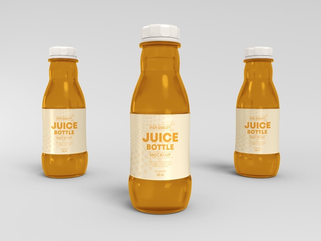 Plastic Juice Bottle Mockup