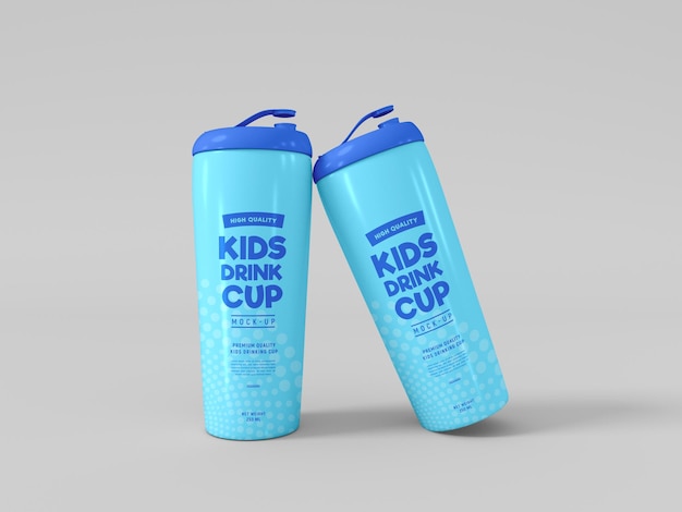 Plastic Kids Drink Cup Mockup