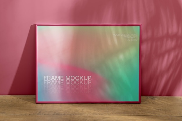 Plastic landscape frame mock-up