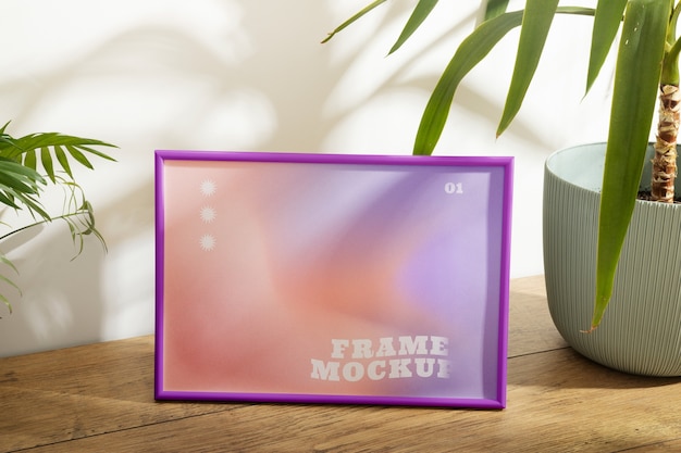 Plastic landscape frame mock-up