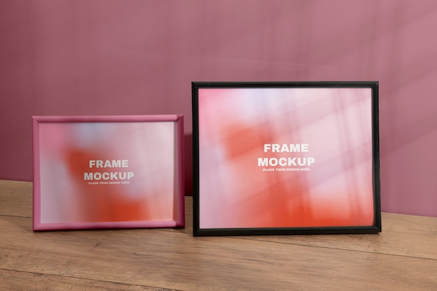 Plastic landscape frame mock-up