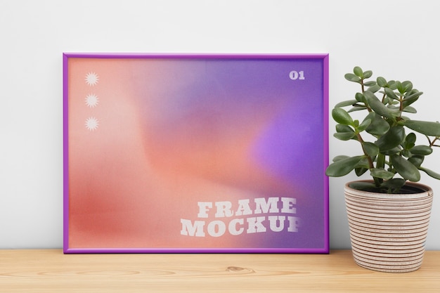 Plastic landscape frame mock-up