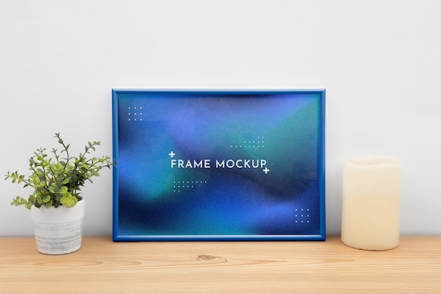 Plastic landscape frame mock-up