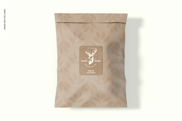 Plastic Mailing Bag Mockup Top View