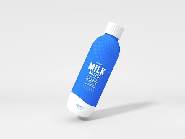 Plastic Milk Bottle Packaging Mockup