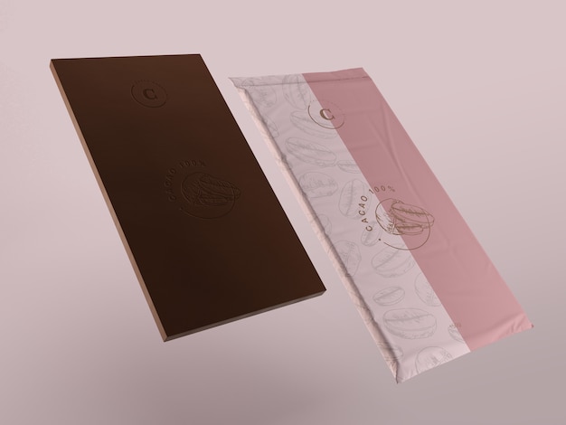 PSD plastic packaging for chocolate tablet