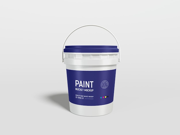 Plastic Paint Bucket Packaging Mockup