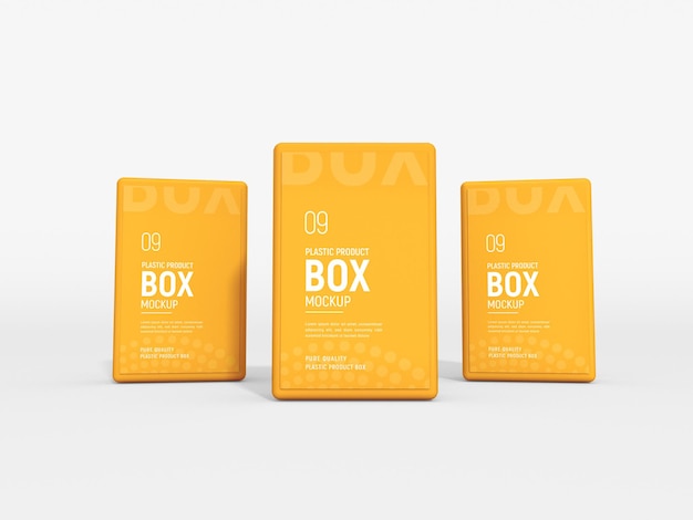 Plastic Product Box Packaging Mockup