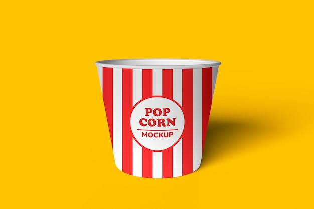 Plastic Round Popcorn Basket Mockup 3