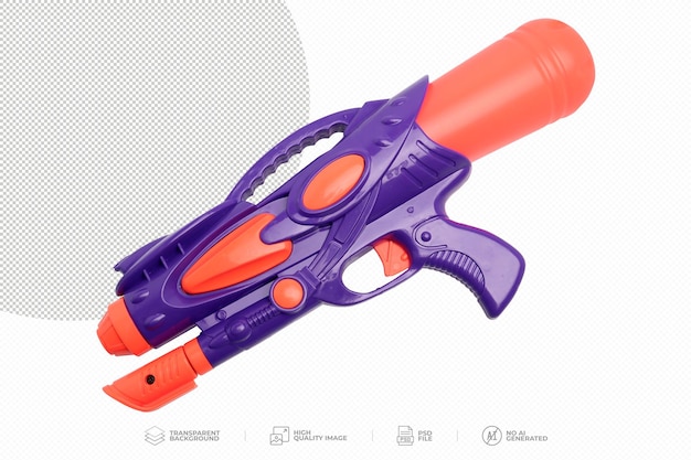 PSD plastic water gun on transparent background png