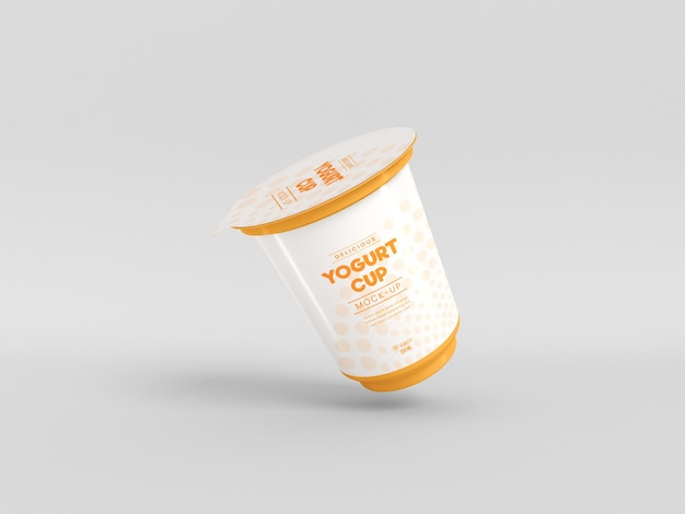 Plastic Yogurt Cup Mockup