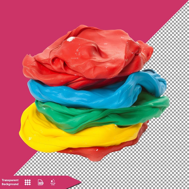 Plasticine on transparent background png psd