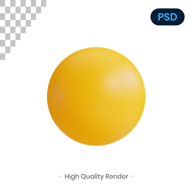 Plastick Ball 3D Render Illustration Premium Psd