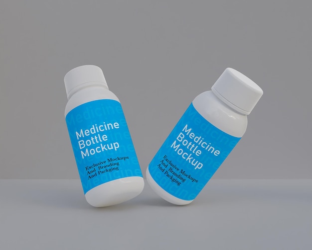 Plastics medicine bottle mockup