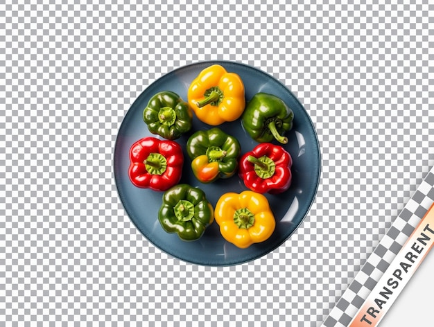 PSD a plate basket with peppers