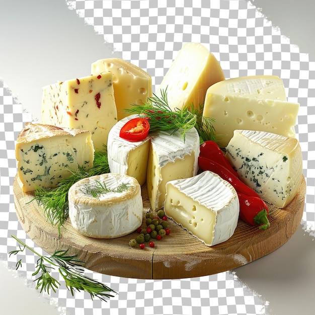 PSD a plate of cheeses including cheese tomatoes and cheese