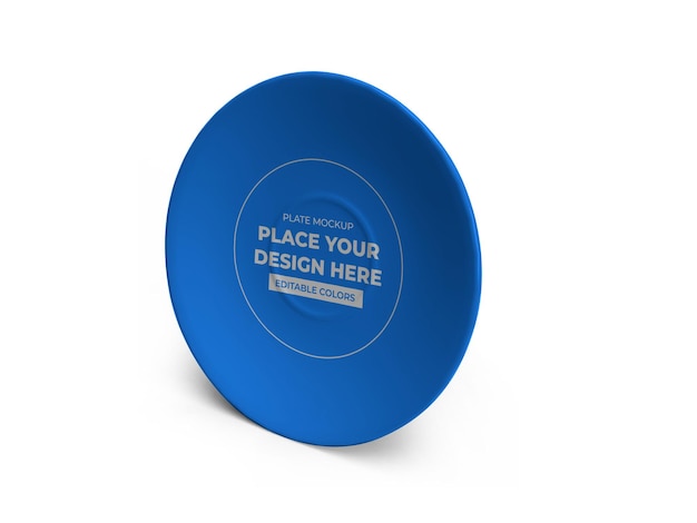 Plate Dish Mockup Template Isolated