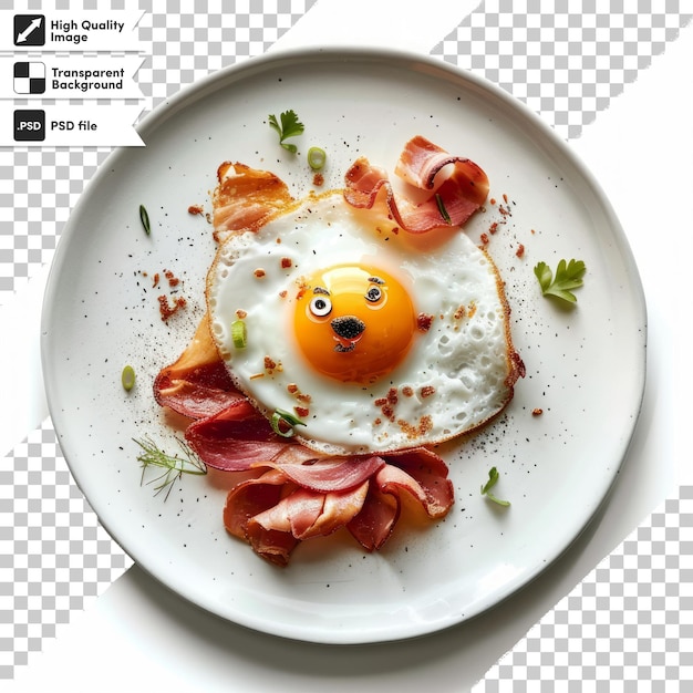 a plate of food that has a smiley face on it