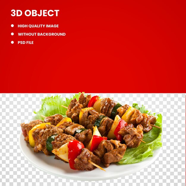 PSD a plate of food that says 3d model