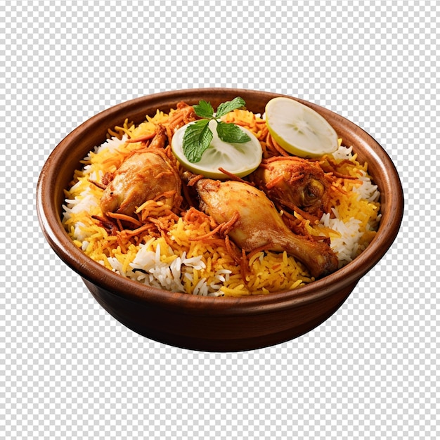 plate of food with a chicken and rice or biryani