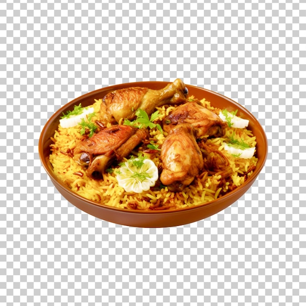 a plate of food with rice and chicken on it