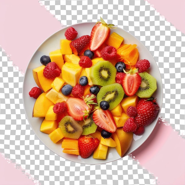 PSD a plate of fruit with a white plate of fruit