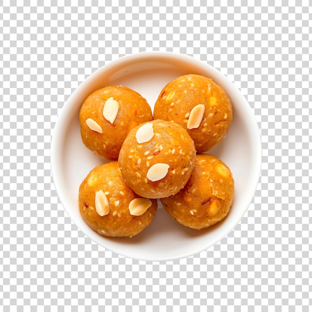 PSD a plate of indian sweets on a transparent background