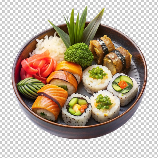 PSD a plate of japanese sushi