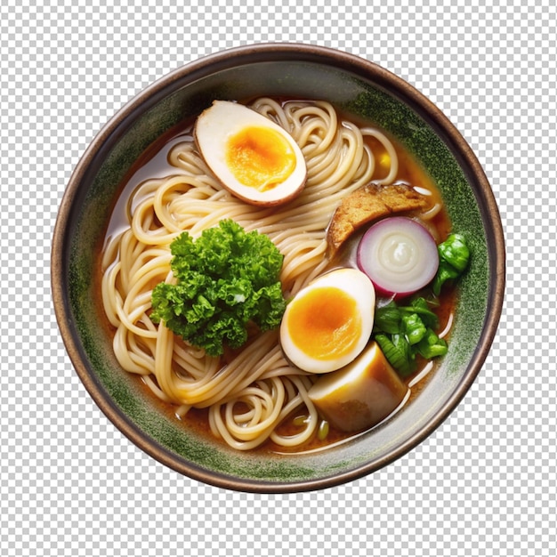 PSD plate of ramen isolated on transparent background