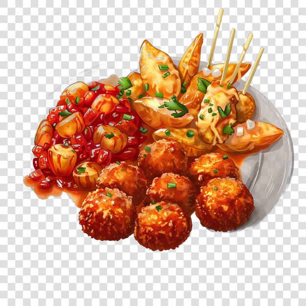 A plate of Spanish tapas including patatas bravas and croquettes mediterranean food life style Authe