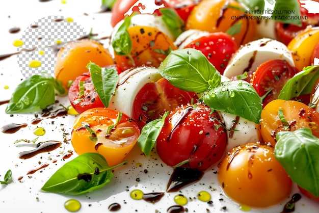 a plate of vegetables including radishes tomatoes and basil