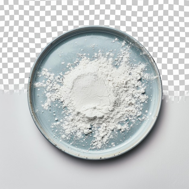 PSD a plate with flour and a bowl of flour on it