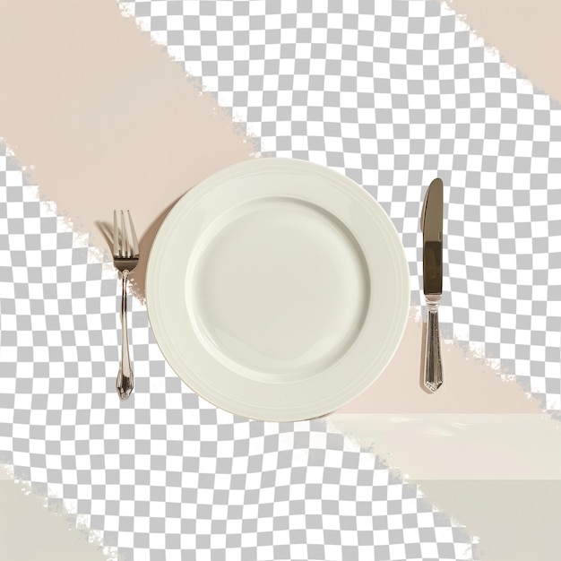 PSD a plate with forks and a plate with a fork on it