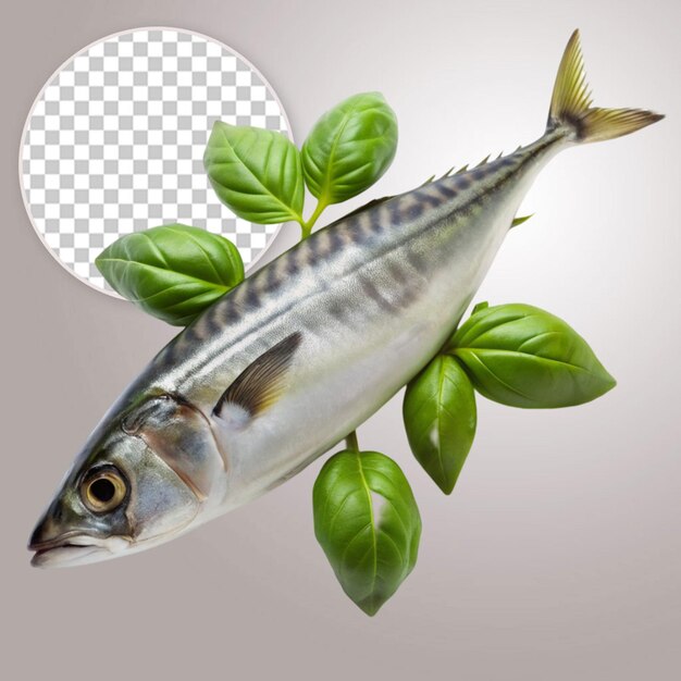 Plate with sea bass transparent background