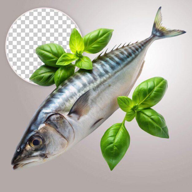 Plate with sea bass transparent background