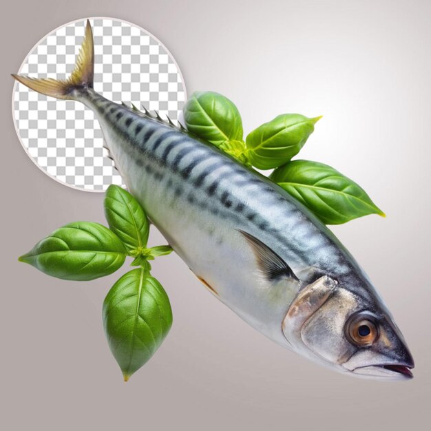 Plate with sea bass transparent background