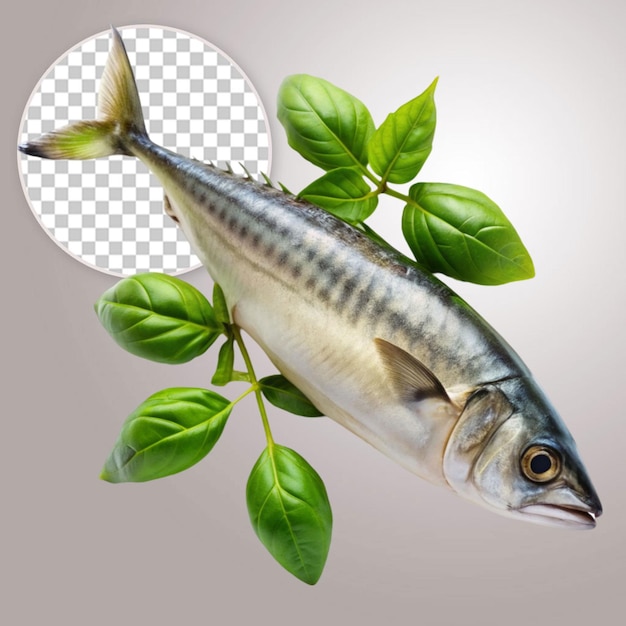 Plate with sea bass transparent background