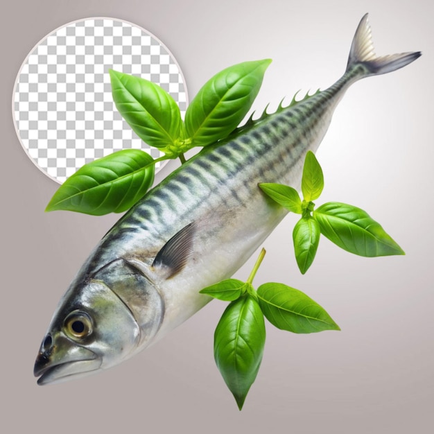 Plate with sea bass transparent background