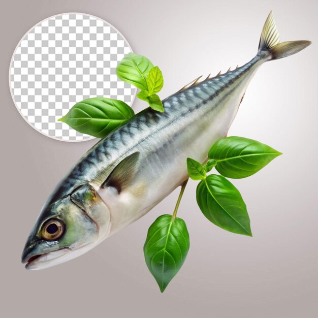 Plate with sea bass transparent background