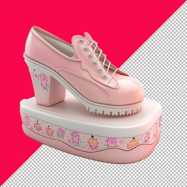 PSD platform shoes transparent background png psd