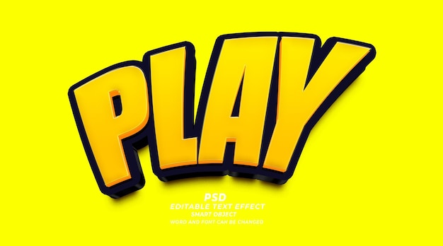 Play 3d editable text effect photoshop style