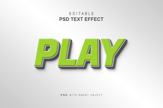 Play 3d text style effect