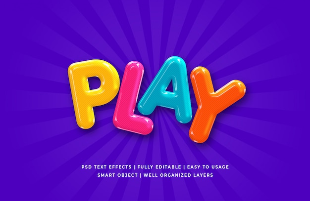 Play Cartoon 3d Text Style Effect