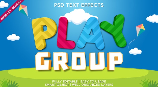 Play group Text effect